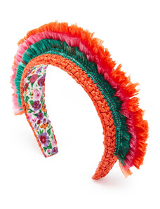 La DoubleJ Hair Accessories gend - Halo Headband Solid Orange One Size 90% Rayon 10% Polyester