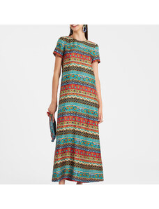 La DoubleJ Dresses gend - Swing Dress Giza Turquoise L 100% Silk
