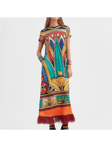 La DoubleJ Dresses gend - Swing Dress Philae Placée M 97% Silk 3% Ostrich Feathers
