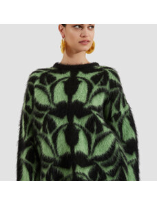 La DoubleJ Knitwear gend - Camden Jumper Green & Black L 60%Mohair Super Kid 36%Polyammide 4%Wool