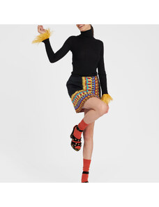 La DoubleJ Knitwear gend - High Kick Top Black L 70% Cashmere 27% Silk 3%Ostrich Feathers