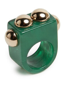 La DoubleJ Jewelry gend - Nefertiti Ring Green One Size 90% Polyester 10%Metal
