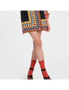 La DoubleJ Skirts gend - Foulard Mini Skirt Delta Placée Black L 100% Cotton