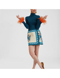 La DoubleJ Skirts gend - Foulard Mini Skirt Lotus Placée Ivory L 100% Cotton