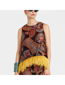 La DoubleJ Shirts & Tops gend - La Scala Top Sicomore Black L 90% Polyester 4% Silk 3% Nylon 3%Ostrich Feathers