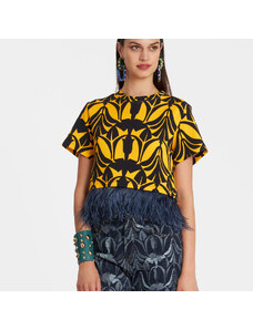 La DoubleJ T-shirts & Sweatshirts gend - La Scala Tee Papyrus Gold L 97%Cotton 3%Ostrich Feathers