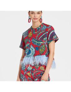 La DoubleJ T-shirts & Sweatshirts gend - La Scala Tee Sicomore Red M 97%Cotton 3%Ostrich Feathers