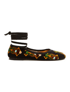 La DoubleJ Shoes gend - Winter Ballerina Flats Scarab Black 36 100% Cotton