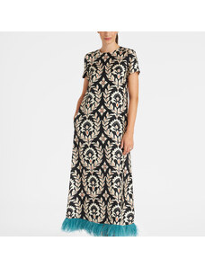 La DoubleJ Dresses gend - Swing Dress Ghirlanda Black M 98% Silk 2% Ostrich Feathers