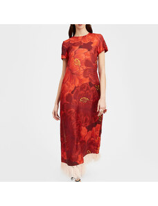 La DoubleJ Dresses gend - Swing Dress Ruby Red M 98% Silk 2% Ostrich Feathers