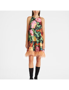 La DoubleJ Dresses gend - La Fenice Mini Dress Wonderland Black L 98% Polyester 2% Ostrich Feathers