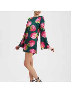 La DoubleJ Dresses gend - Mini Supreme Swing Dress Lampone Emerald L 100% Silk