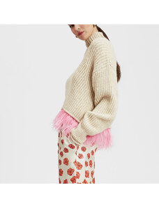 La DoubleJ Knitwear gend - High Kick Sweater Ivory L 66%Baby Alpaca 22%Polyammide 10%Wool Merino Fine 2%Ostrich Feathers