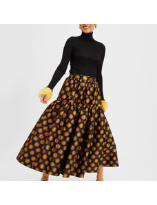 La DoubleJ Skirts gend - Oscar Skirt Winter Sun Black L 80% Polyester 9% Metal 7%silk 4%Polyammide
