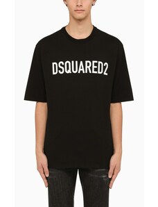 Dsquared2 T-shirt girocollo nera con logo