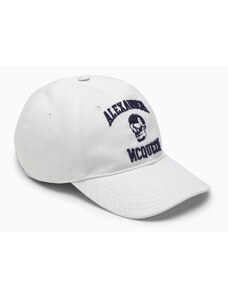 Alexander McQueen Cappello da baseball bianco con logo