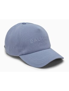 Balmain Cappello da baseball azzurro con logo