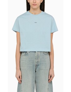 A.P.C. T-shirt azzurra in cotone organico