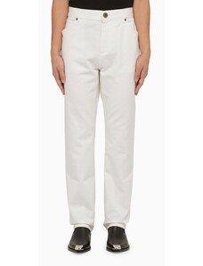 Balmain Pantalone regolare bianco in cotone