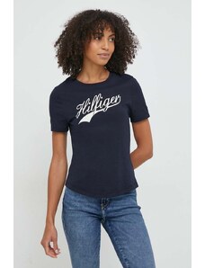 Tommy Hilfiger t-shirt in cotone donna colore blu navy