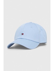 Tommy Hilfiger berretto da baseball in cotone colore blu con applicazione