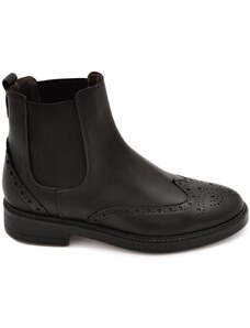 Malu Shoes Beatles uomo stivaletto con elastico in vera pelle con ricamo nera suola in gomma casual made in italy handmade