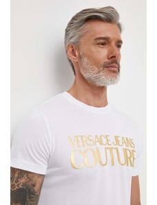 Versace Jeans Couture t-shirt in cotone uomo colore bianco