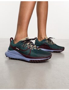 Nike Running - React Pegasus Trail Gore-Tex - Sneakers grigio scuro multicolore-Verde