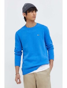 Tommy Jeans maglione in cotone colore blu