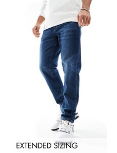 ASOS DESIGN - Jeans stretch affusolati lavaggio vintage blu scuro