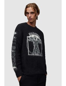 AllSaints maglione in lana Insignia colore nero