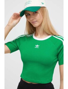 adidas Originals t-shirt 3-Stripes Baby Tee donna colore verde IP0666