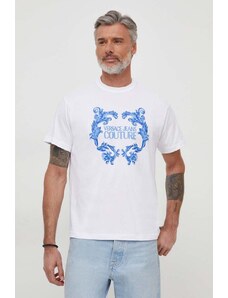 Versace Jeans Couture t-shirt in cotone uomo colore bianco