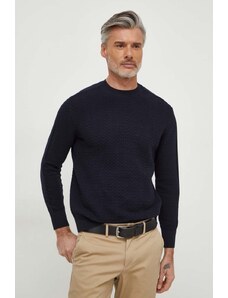 Armani Exchange maglione in cotone colore blu navy