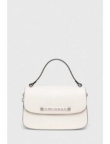 Borsa bauletto con Oval T floreale Donna, Bianco