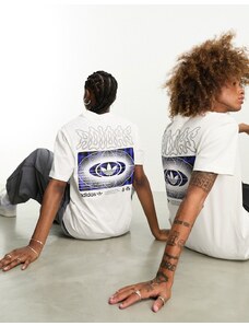 adidas Originals - Rekive - T-shirt unisex bianca con grafica stampata sul retro-Bianco