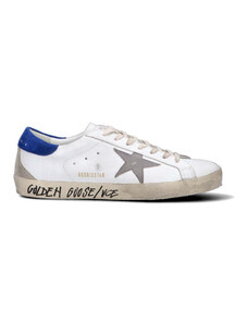 GOLDEN GOOSE SUPER-STAR CLASSIC Sneaker uomo bianca/blu in pelle SNEAKERS