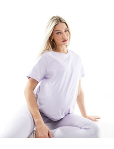 ASOS Maternity ASOS DESIGN Maternity - Maglietta per allattamento e leggings lilla-Viola