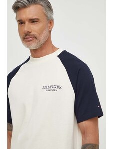 Tommy Hilfiger t-shirt in cotone uomo colore beige