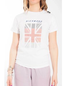T-shirt maniche corte Donna RICHMOND SPORT UWP22015TSR Cotone Bianco -