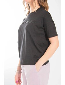 T-shirt maniche corte Donna RICHMOND SPORT UWP22085TSPR Cotone Nero -