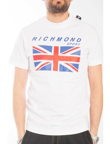 T-shirt maniche corte Uomo RICHMOND SPORT UMP22017TS Cotone Bianco -