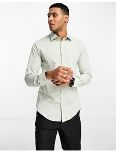 French Connection - Camicia elegante skinny color salvia-Verde