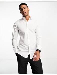 French Connection Mens French Connection - Camicia elegante skinny bianca-Bianco