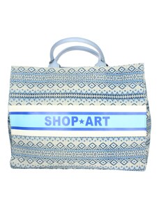 Borse a mano Donna SHOP ART SHOP ART BAGS-5 Tessuto Blu -