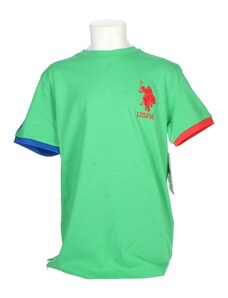 T-shirt maniche corte Bambino U.S. POLO ASSN PALM 49351 Cotone Verde -