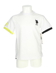 T-shirt maniche corte Bambino U.S. POLO ASSN PALM 49351 Cotone Bianco -