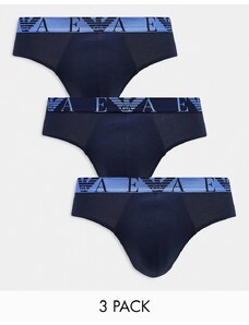 Emporio Armani - Bodywear - Confezione da 3 slip blu navy
