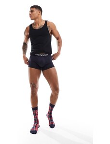 Emporio Armani - Bodywear - Idea regalo con boxer aderenti e calzini blu navy