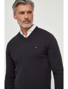 Tommy Hilfiger maglione in cotone colore nero